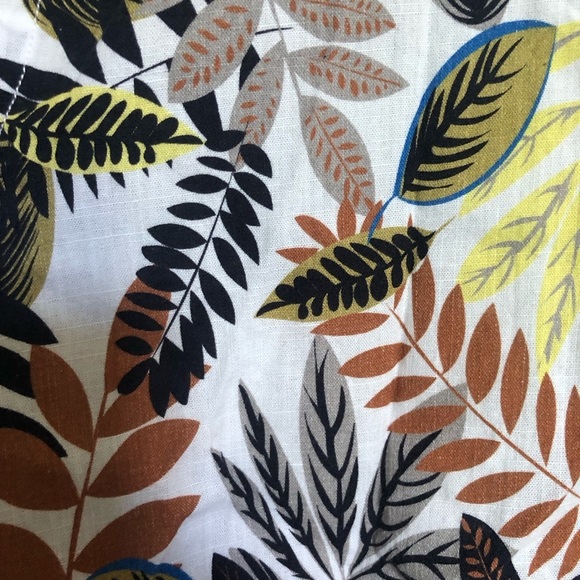 Men's Tropical Leaf Print Cotton Short Sleeve Button Up Shirt XL - Picture 6 of 10